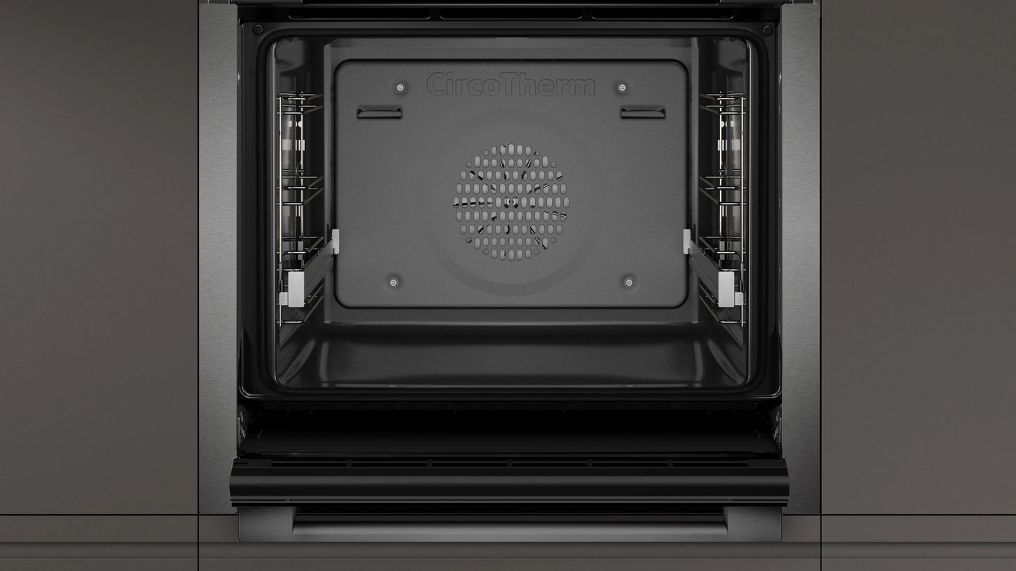 Neff B3ACE4HG0B Built In Electric Single Oven - Black with Graphite Trim