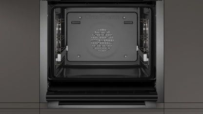 Neff B3ACE4HG0B Built In Electric Single Oven - Black with Graphite Trim