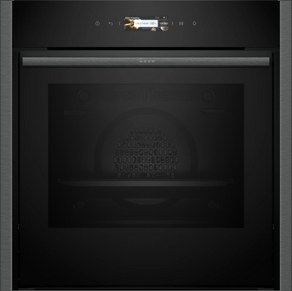 Neff B54CR71G0B Built-In Slide and Hide Single Pyrolytic Oven - Black with Graphite-Grey Trim