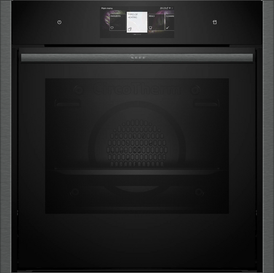 Neff B64FT53G0B Built-In Slide and Hide Single Ovens - Black with Graphite-Grey Trim N90