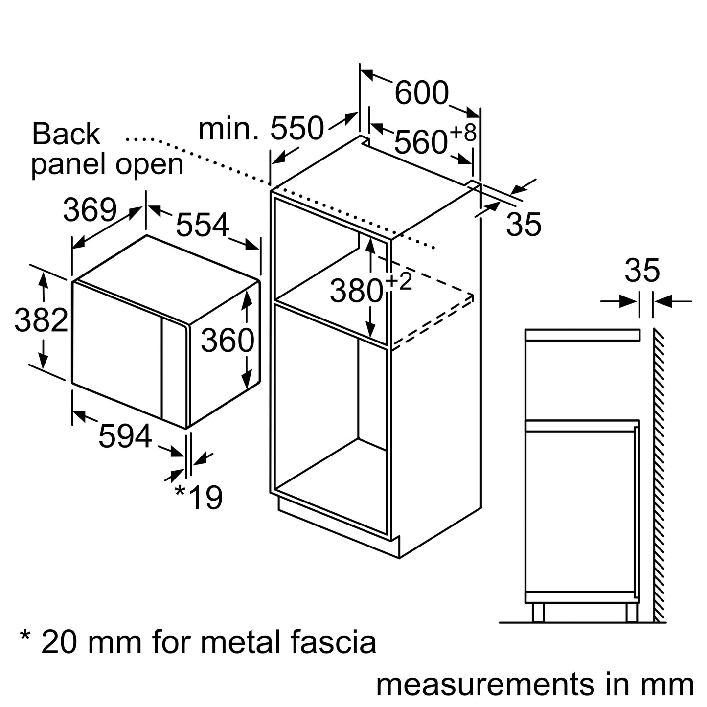 Neff HLAWD53N0B N50 Built In Microwave