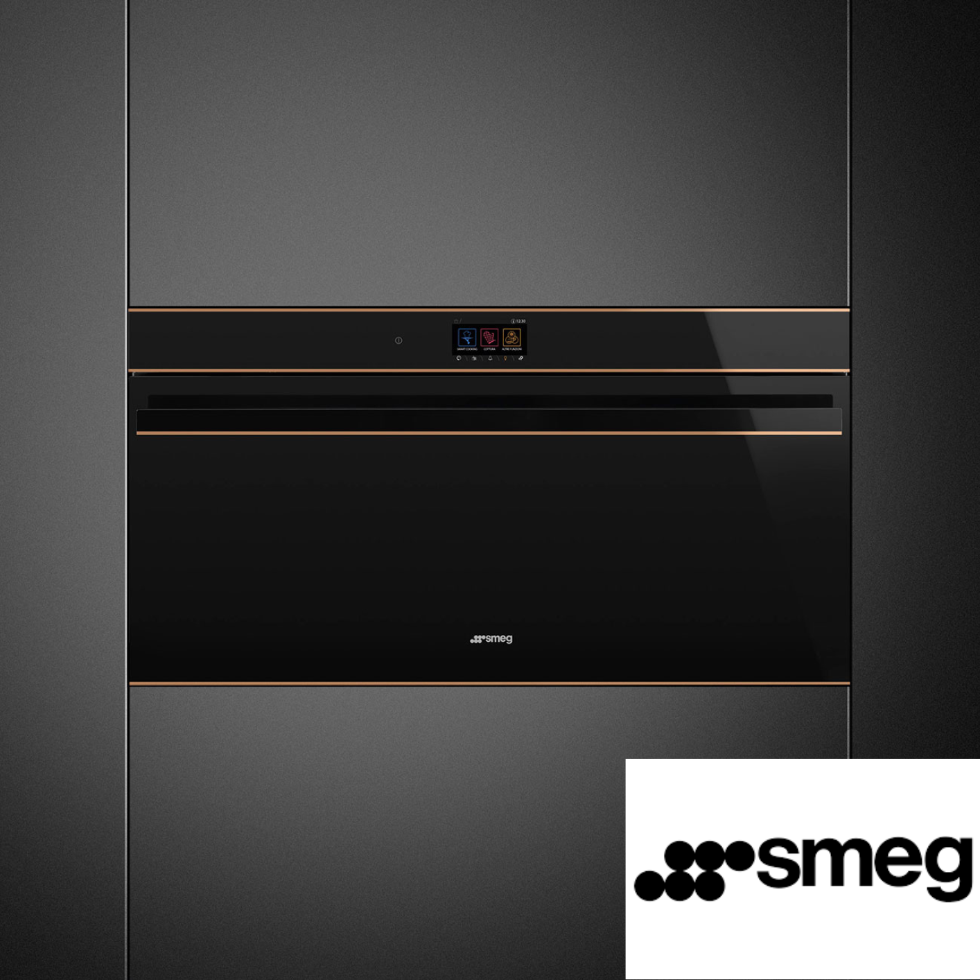 Smeg 90cm SFPR9604TNR 90cm Dolce Stil Novo Pyrolytic Single