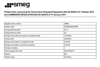 Smeg SOP6606S2PNR 60cm Dolce Stil Novo Pyrolytic SteamOne